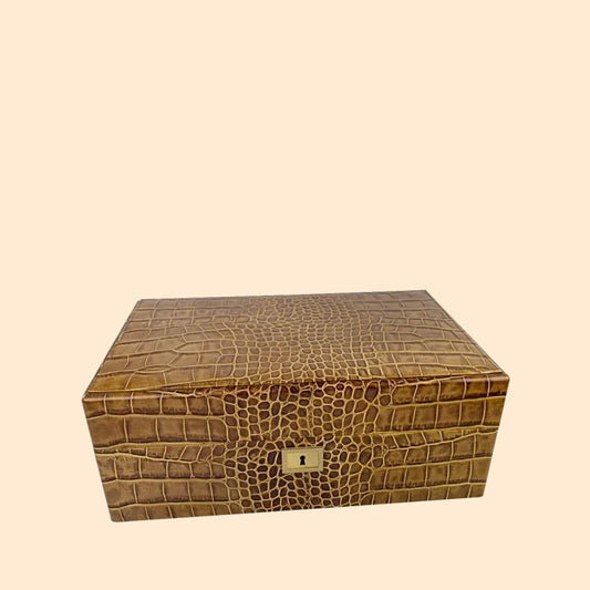 DAVIDOFF CROCO BROWN HUMIDOR
