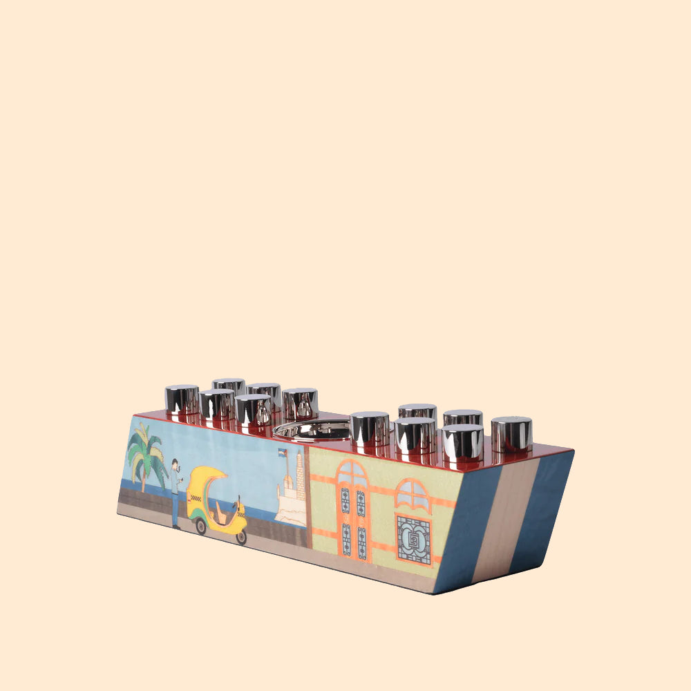 ELIE BLEU CAROUSEL ASHTRAY