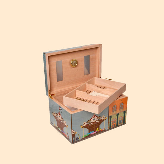 ELIE BLEU CAROUSEL HUMIDOR