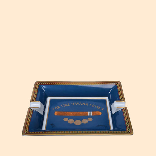 ELIE BLEU MEDAL PORCELAIN ASHTRAY