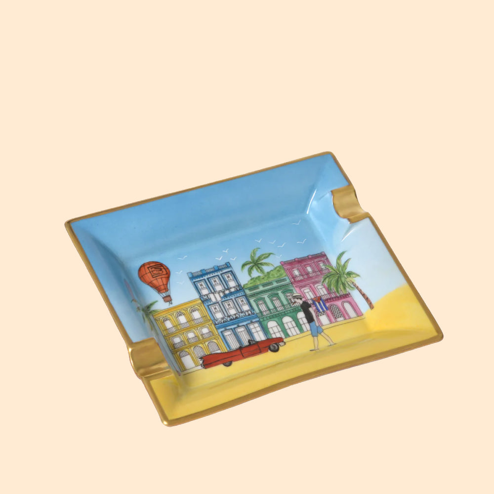 ELIE BLEU THE CIGAR SMOKER ASHTRAY 79&84/88